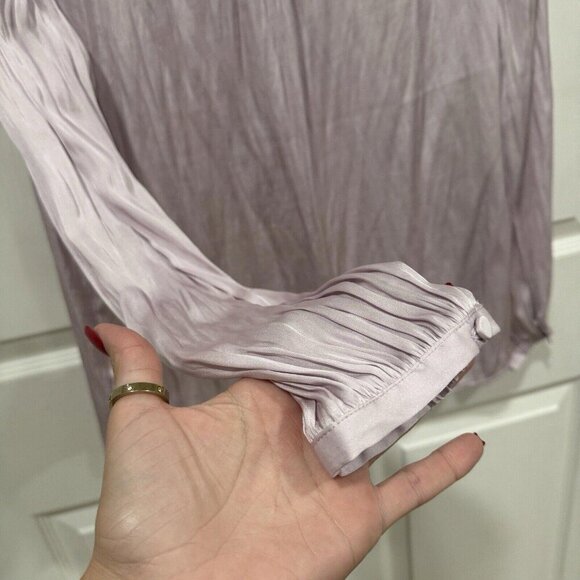 Women’s J.Crew Sheer Purple Long Sleeve Top Blouse Size Small S‎ - Picture 5 of 9